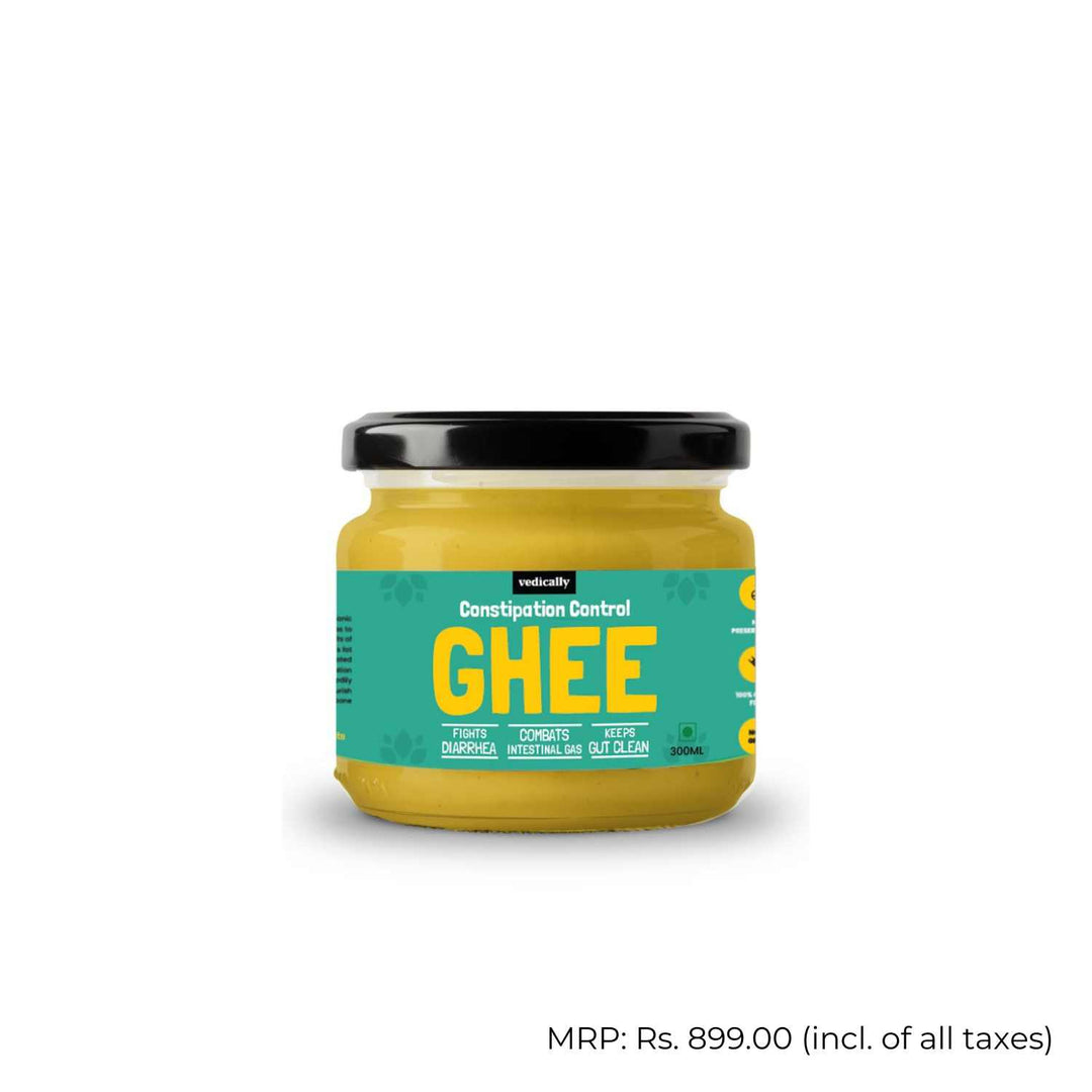 Constipation Control Ghee | Bilona Churn | No Trans Fat | Pure | Organic | Glass Jar of 300 ML