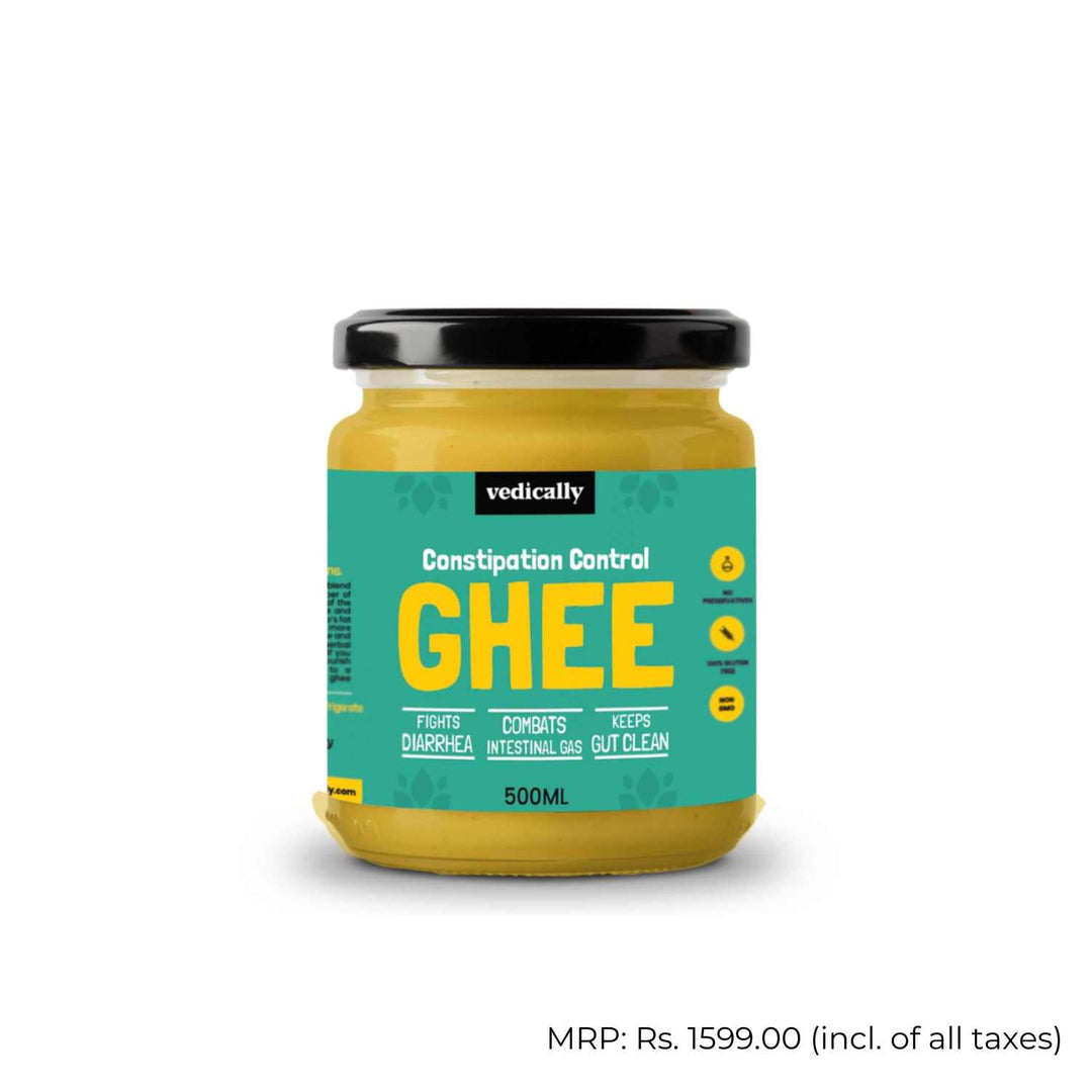 Constipation Control Ghee | Bilona Churn | No Trans Fat | Pure | Organic | Glass Jar of 500 ML