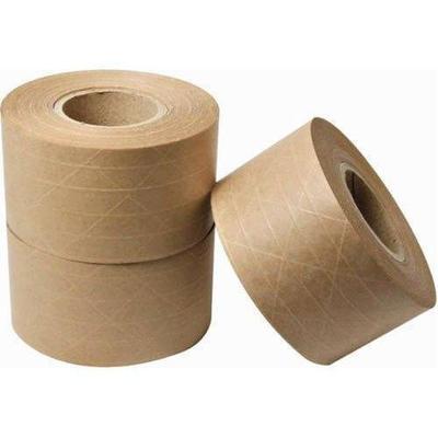 Eco-Friendly Water Activated Starch Glue Plain Plastic-Free Kraft Paper Tape | 50 MTR