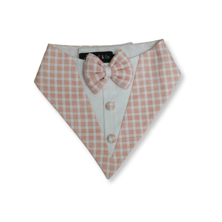 Dog Cotton Bandana | Hand-Woven Cotton | Peach | Hand-Made | S-M-L-XL