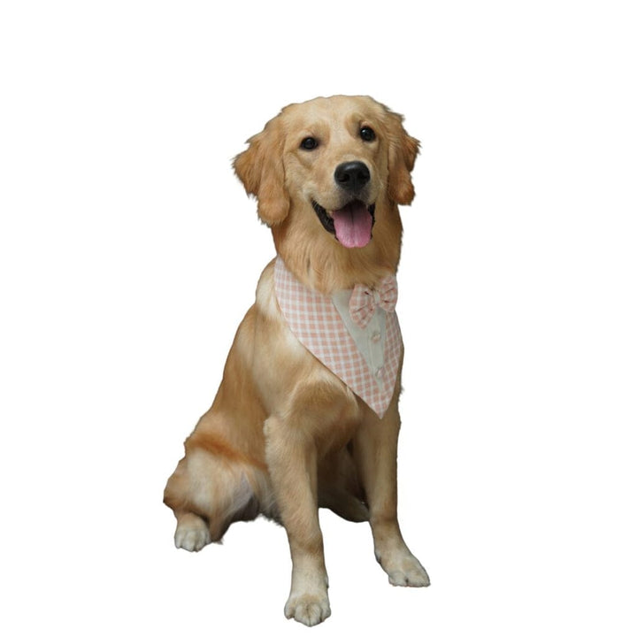 Dog Cotton Bandana | Hand-Woven Cotton | Peach | Hand-Made | S-M-L-XL