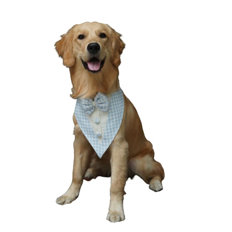 Dog Cotton Bandana | Hand-Woven Cotton | Blue | Hand-Made | S-M-L-XL