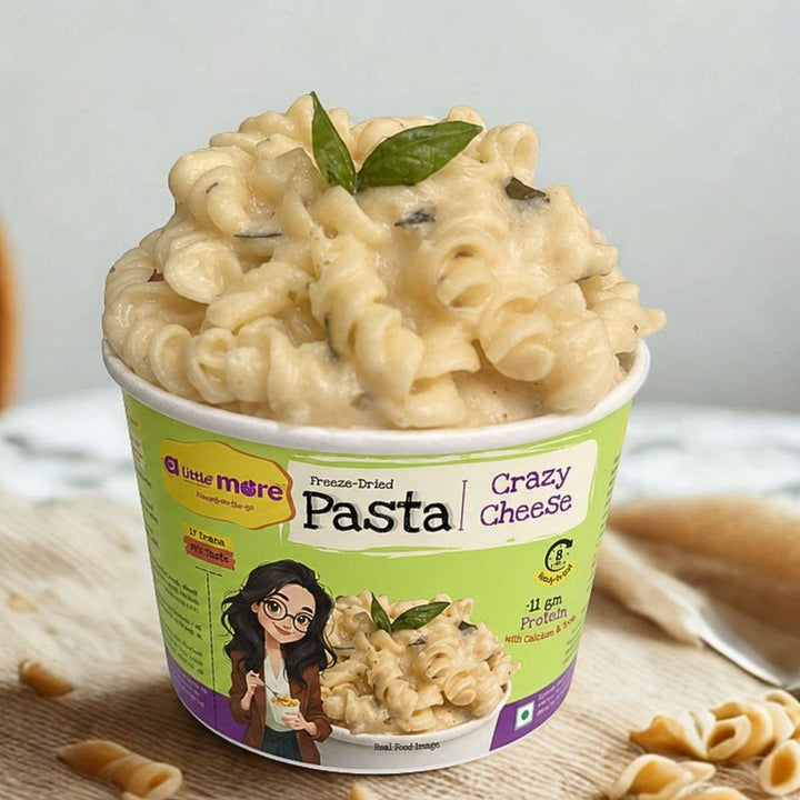 Crazy Cheese Instant Pasta | Freeze Dried-Ready To Eat Food | Travel Friendly | 230 GM