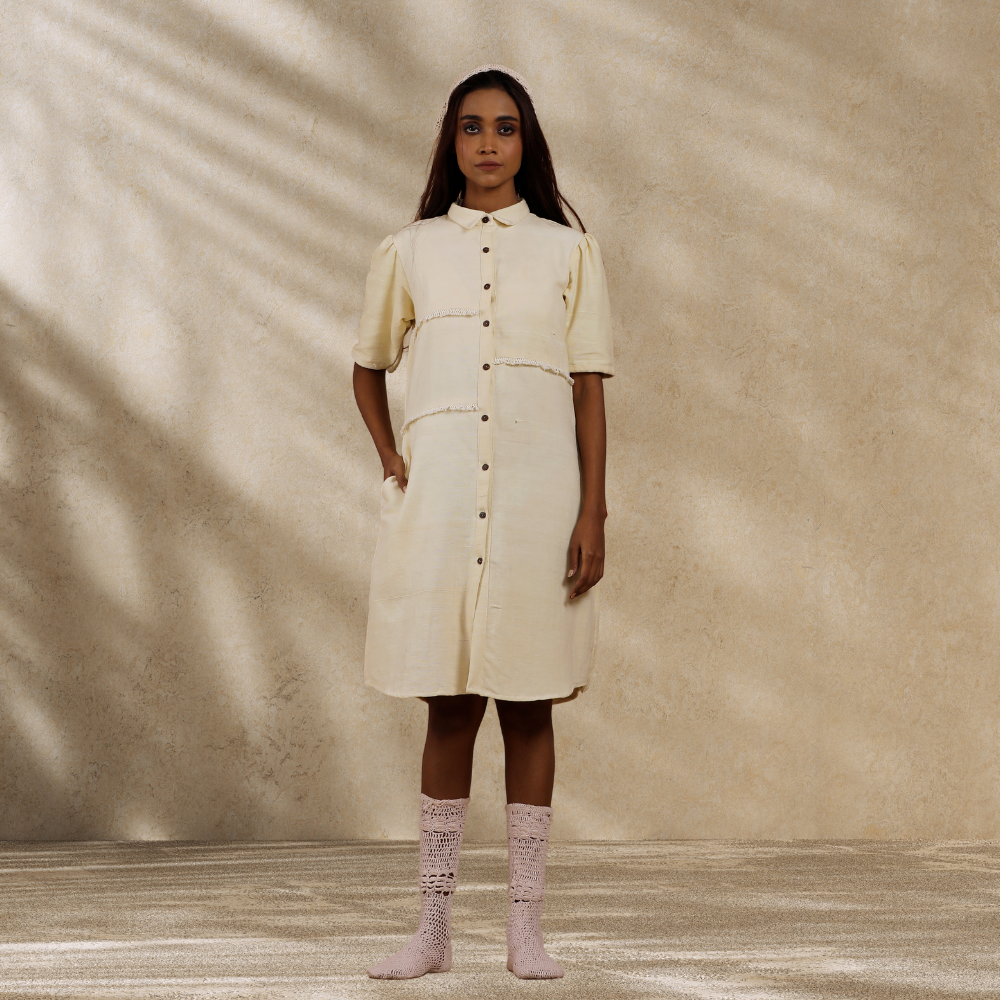 Women Button-Down Dress | Breathable Cotton | Hand-Crafted