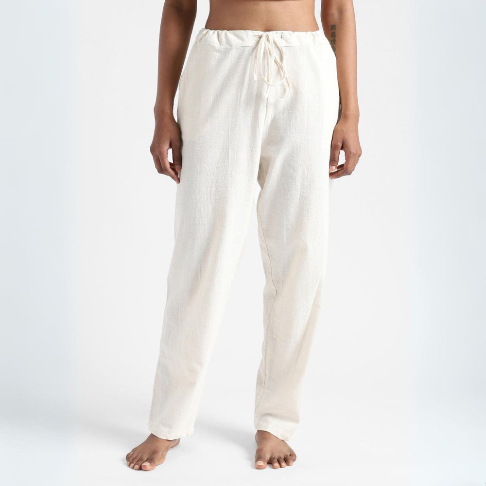 Women's Cotton Pants | Lightweight, Breathable & Relaxed Fit | White
