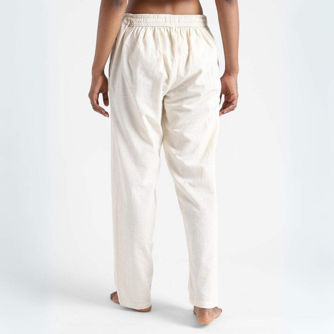 Women's Cotton Pants | Lightweight, Breathable & Relaxed Fit | White