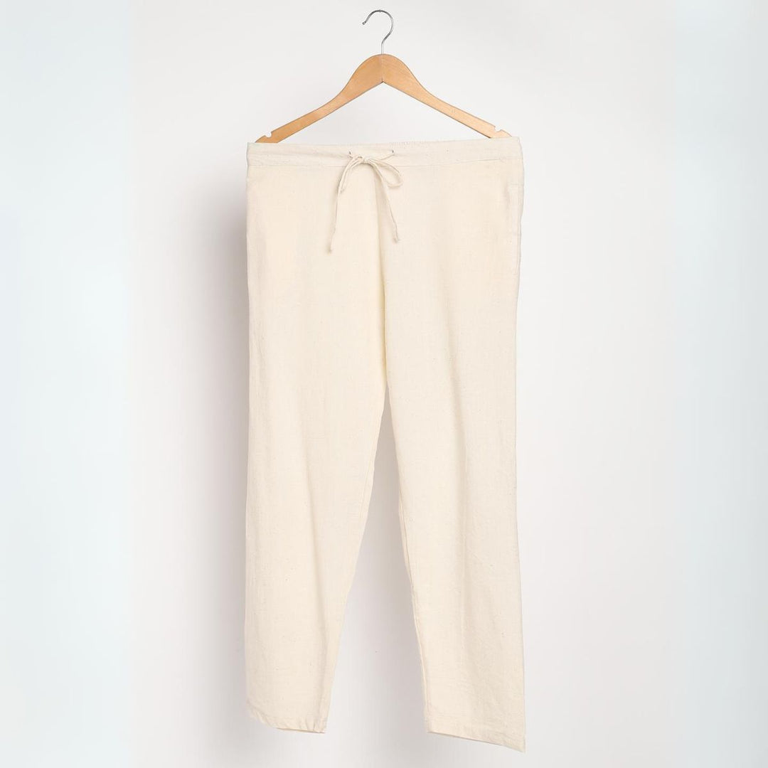 Women's Cotton Pants | Lightweight, Breathable & Relaxed Fit | White