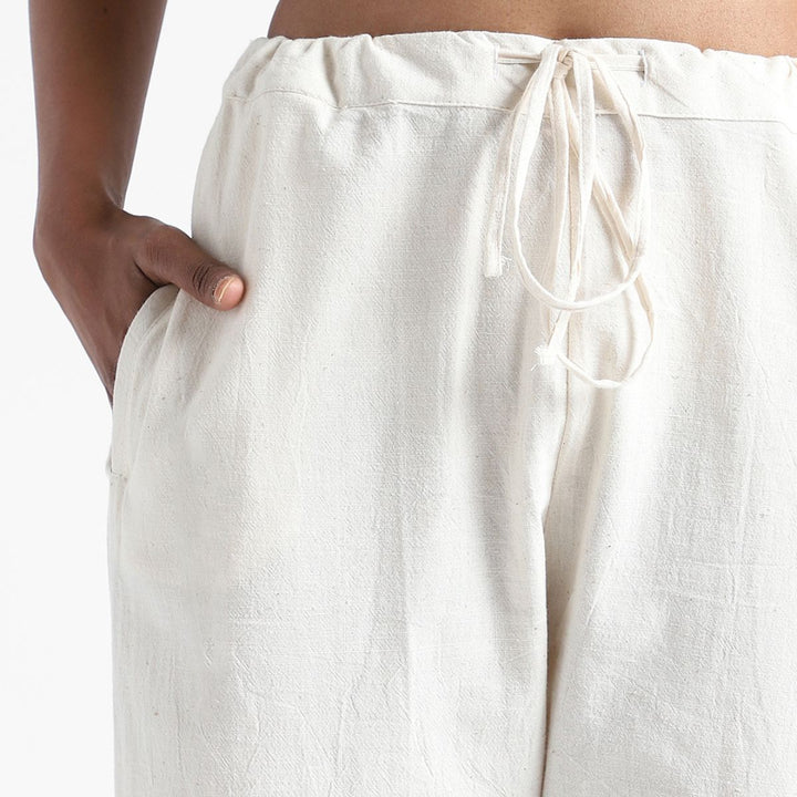 Women's Cotton Pants | Lightweight, Breathable & Relaxed Fit | White