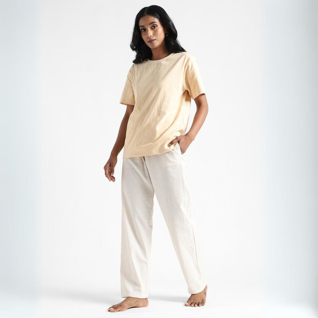 Women's Cotton Pants | Lightweight, Breathable & Relaxed Fit | White