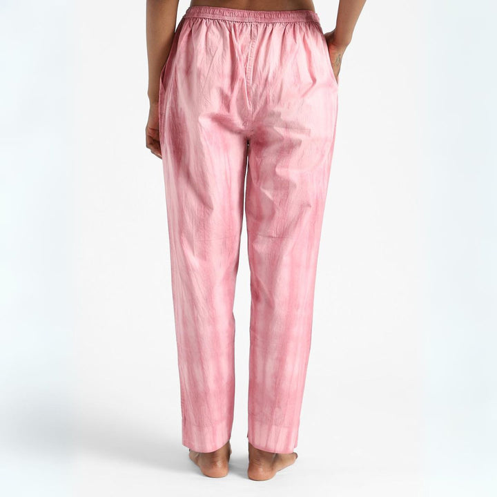 Women's Cotton Tie & Dye Slim Fit Pants | Summer Clothing | Sea Pink