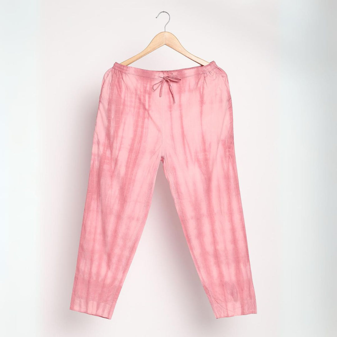 Women's Cotton Tie & Dye Slim Fit Pants | Summer Clothing | Sea Pink