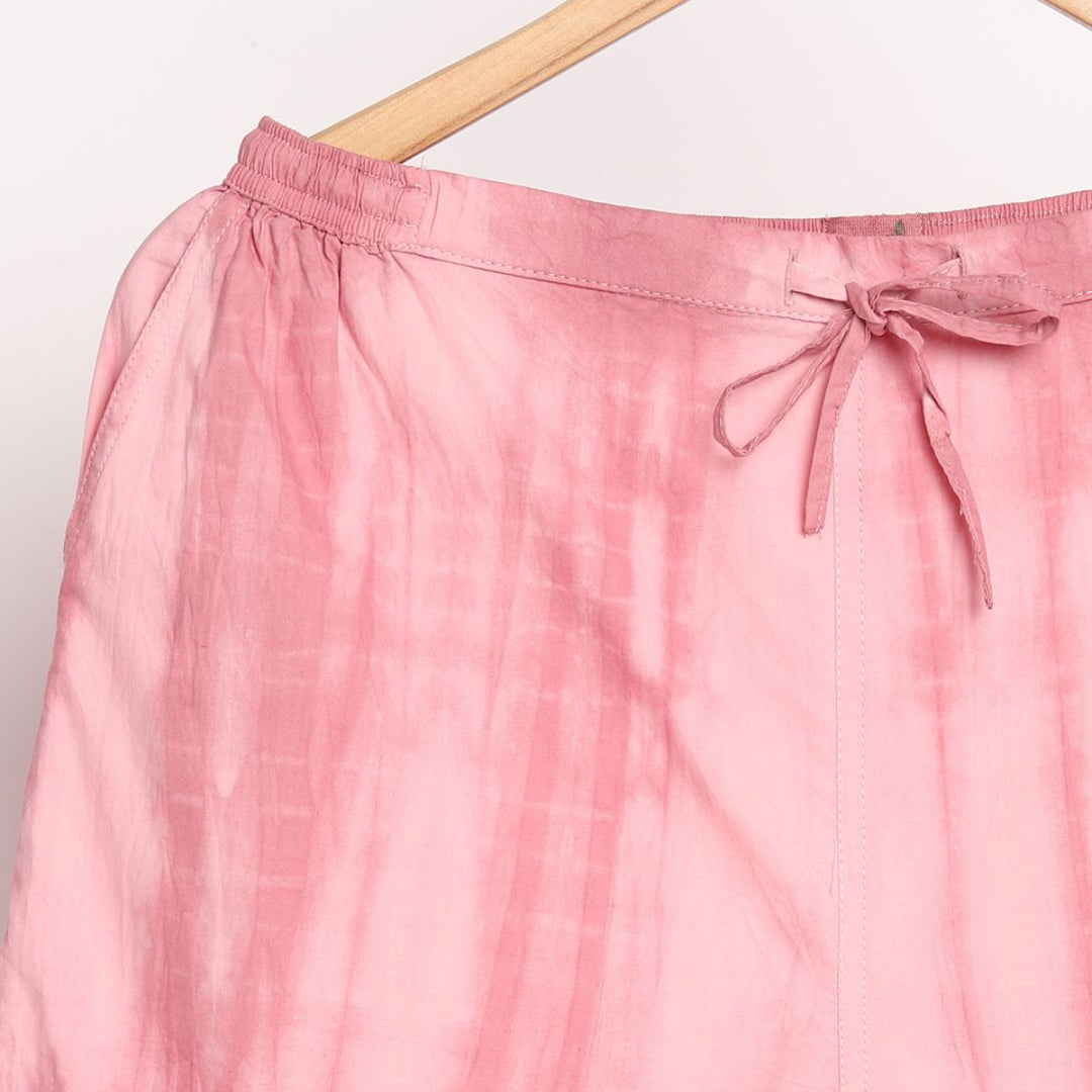 Women's Cotton Tie & Dye Slim Fit Pants | Summer Clothing | Sea Pink