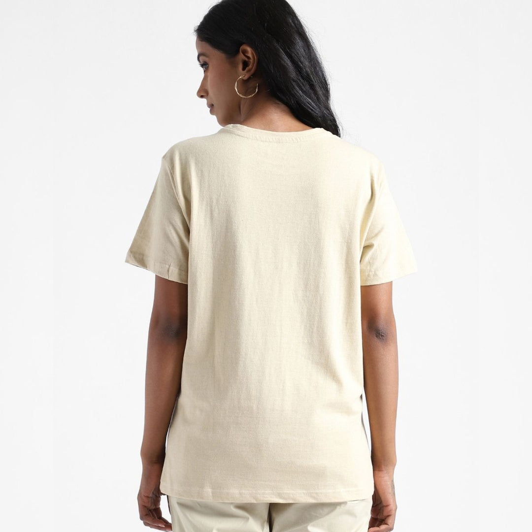 Women's Round Neck T-shirt | Cotton | Comfort Fit | Buttermilk Yellow