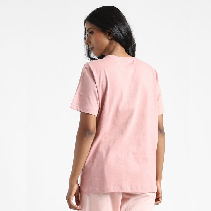 Women's Round Neck T-shirt | Premium Cotton | Comfort Fit | Sea Pink
