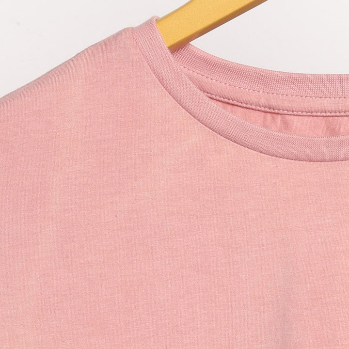 Women's Round Neck T-shirt | Premium Cotton | Comfort Fit | Sea Pink