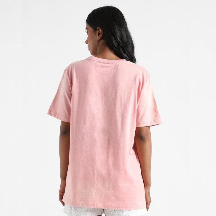 Women's Round Neck T-shirt | Soft Cotton | Comfort Fit | Rose Pink