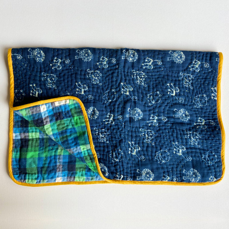 Zoo Hand-Block Print Newborn Bedding Set | Soft Cotton | Pack Of 6