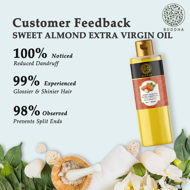 Extra Virgin 100% Pure Almond Oil | Skin And Hair Nourishing | Ayurvedic | 150 ML