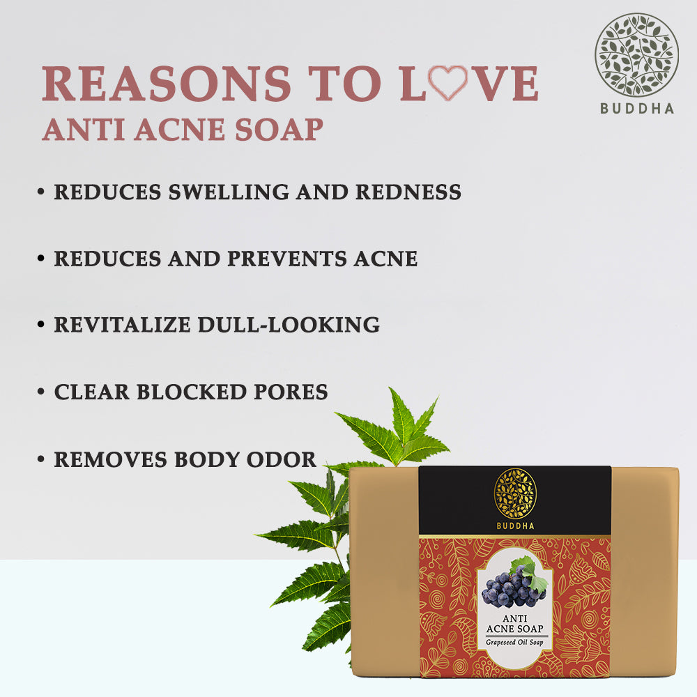 Anti Acne Soap | Fights Acne Pimple, Breakouts, Blemish, Blackheads | 100 GM