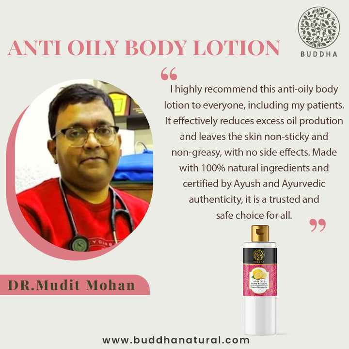 Anti Oily Body Lotion | Balance Skin Oil Level | Chemical Free & Natural | 150 ML