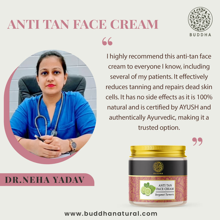 Anti Tan Face Cream | Skin Glow | Chemical Free | Shield From UV Rays | 75 GM