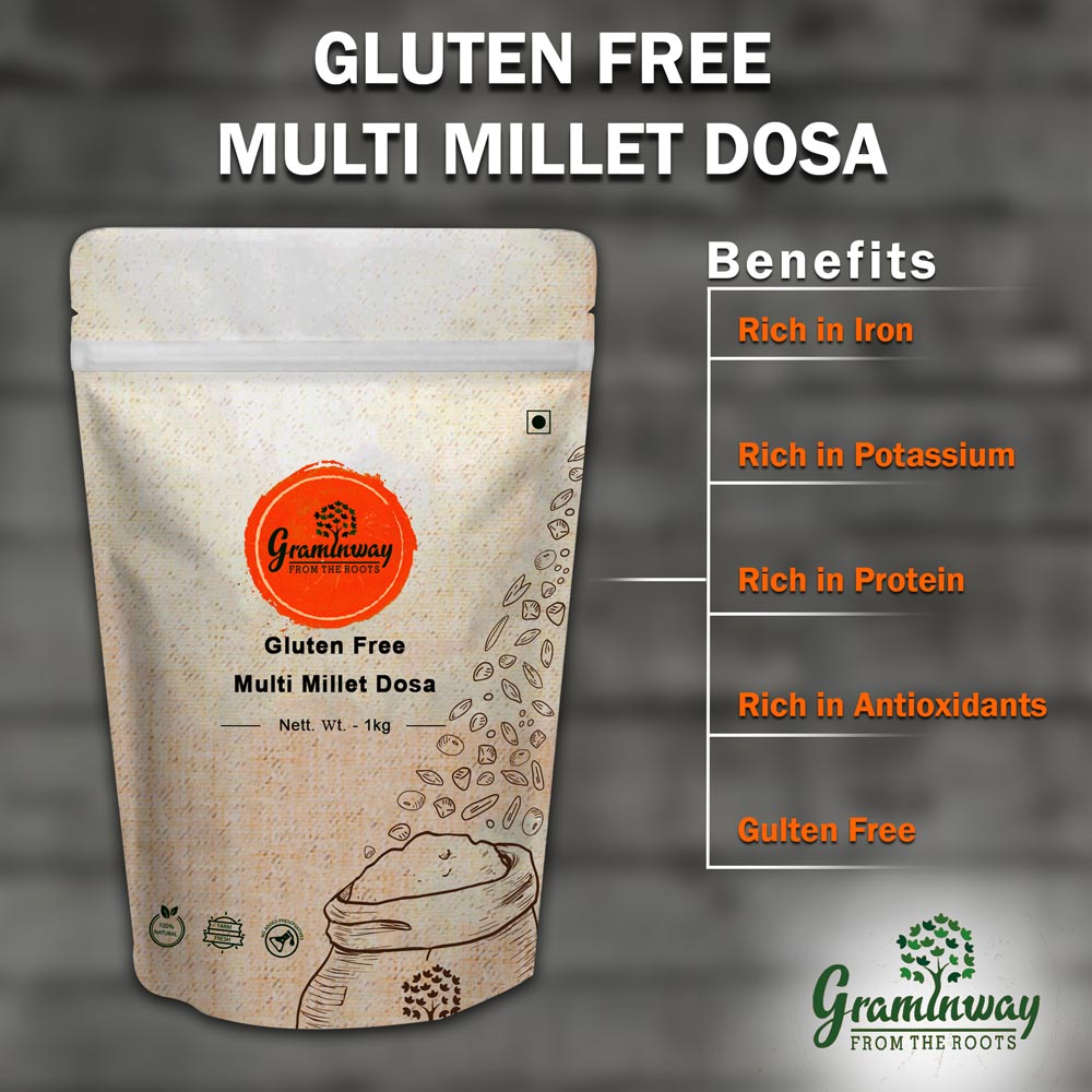 Multi Millet Dosa Mix | Super Easy Breakfast with Superfood Mix | 1 KG