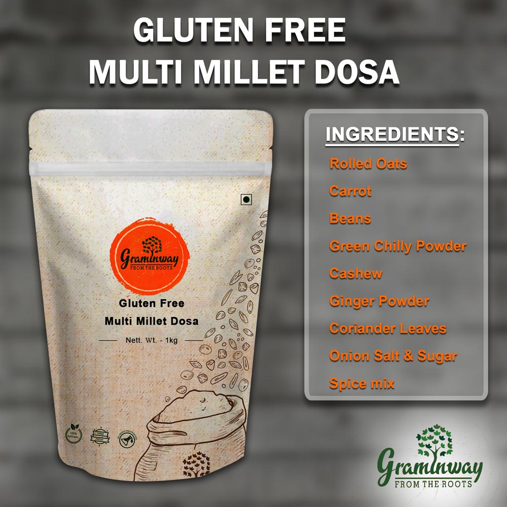 Multi Millet Dosa Mix | Super Easy Breakfast with Superfood Mix | 1 KG