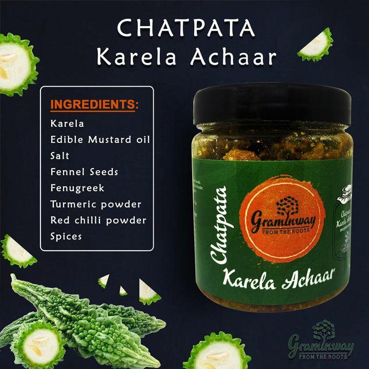 Chatpata Karela Achar | Savoury Tangy And Healthful | Bottle of 200 GM