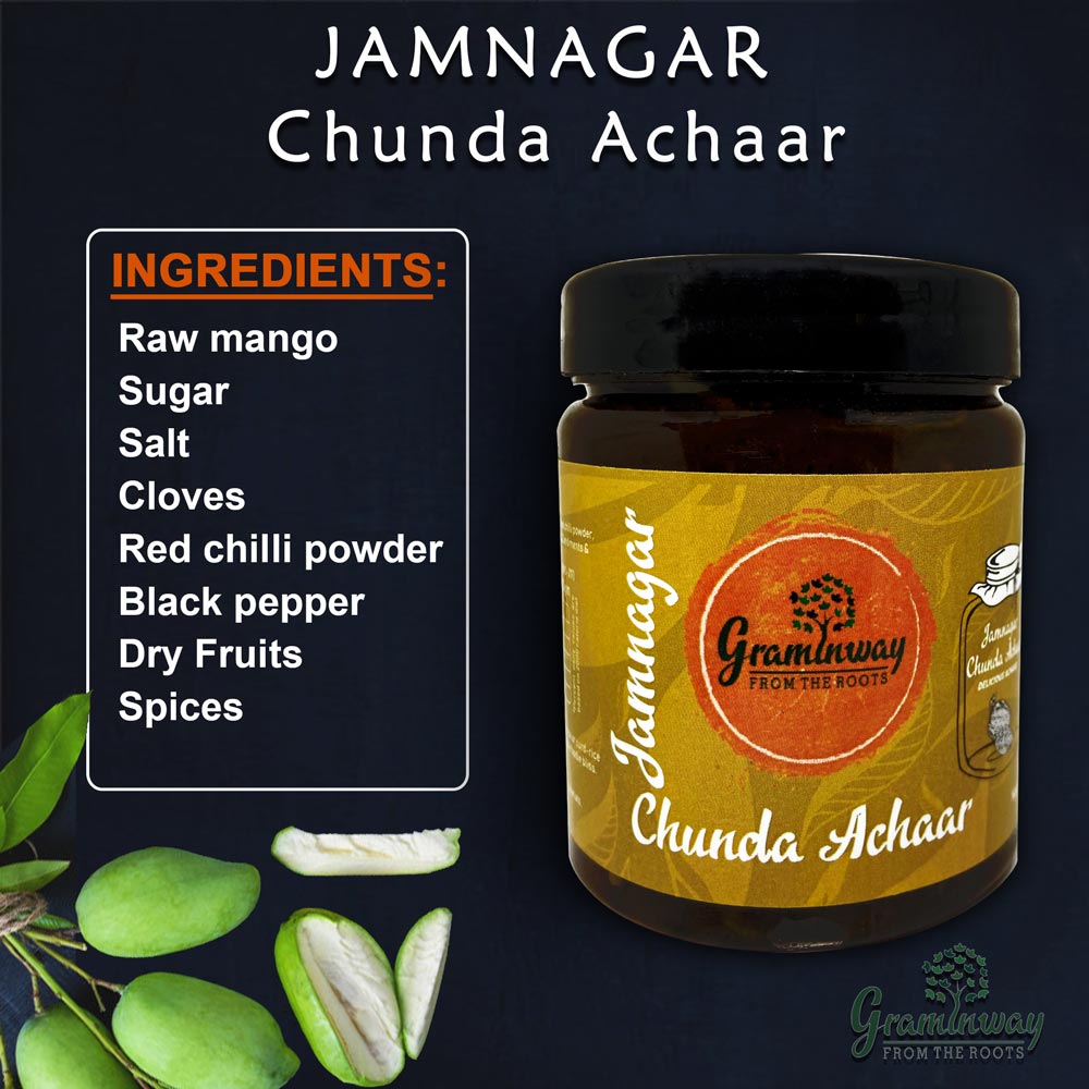 Jamnagar Chunda Pickle | Sweet & Sour Gujrati Pickle | Bottle of 300 GM