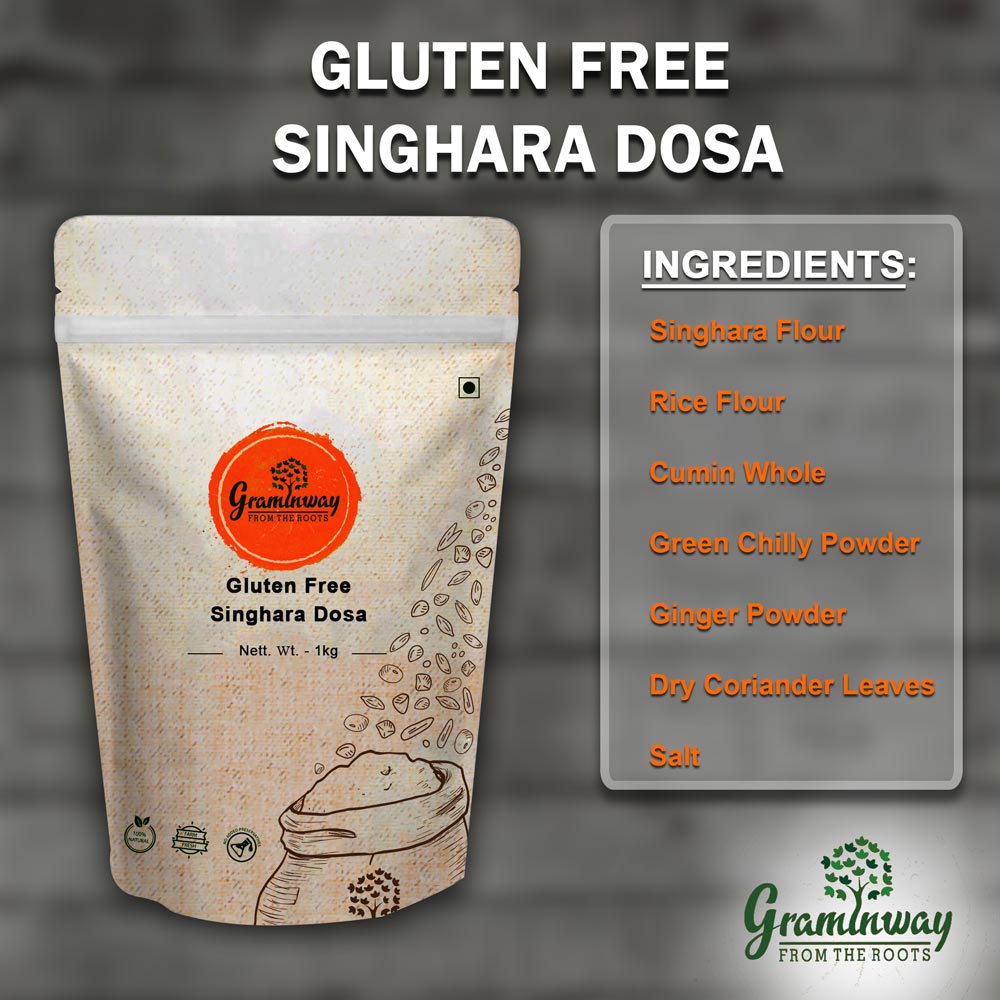 Singhara Dosa Mix | Easy To Cook | Made From Freshwater Chestnut | 1 KG