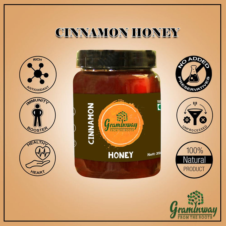 Cinnamon Honey | Pure, Natural & Unprocessed | Cruelty Free | 350 GM