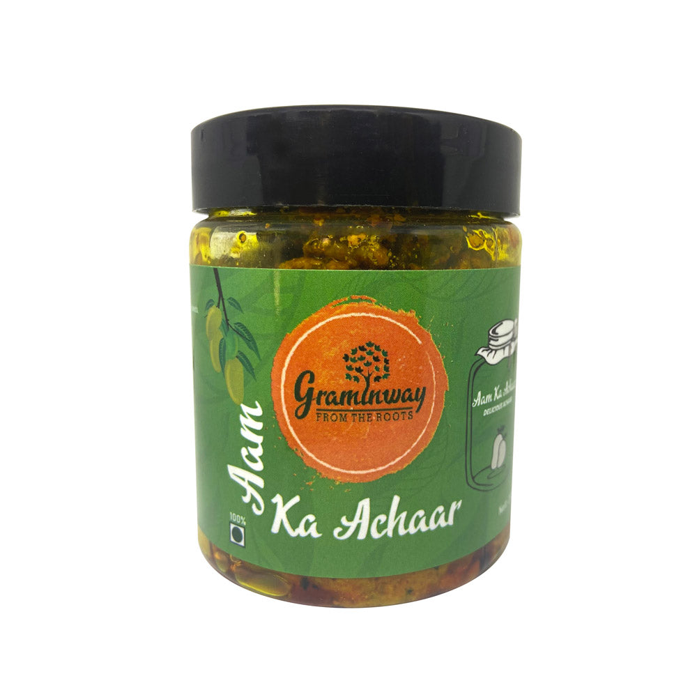 Aam Ka Achar | Made of Hand Picked Mangoes | Savoury Pickle | Bottle of 200 GM