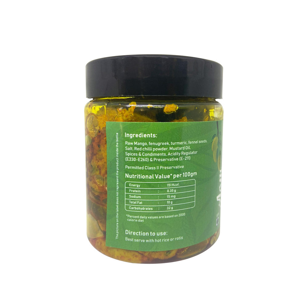 Aam Ka Achar | Made of Hand Picked Mangoes | Savoury Pickle | Bottle of 200 GM