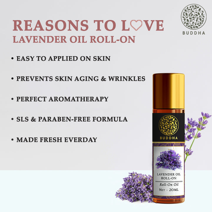 Lavender Therapeutic Roll-On | For Stress Relief, Headaches, & Insomnia Deodorant | Men & Women | 20 ML