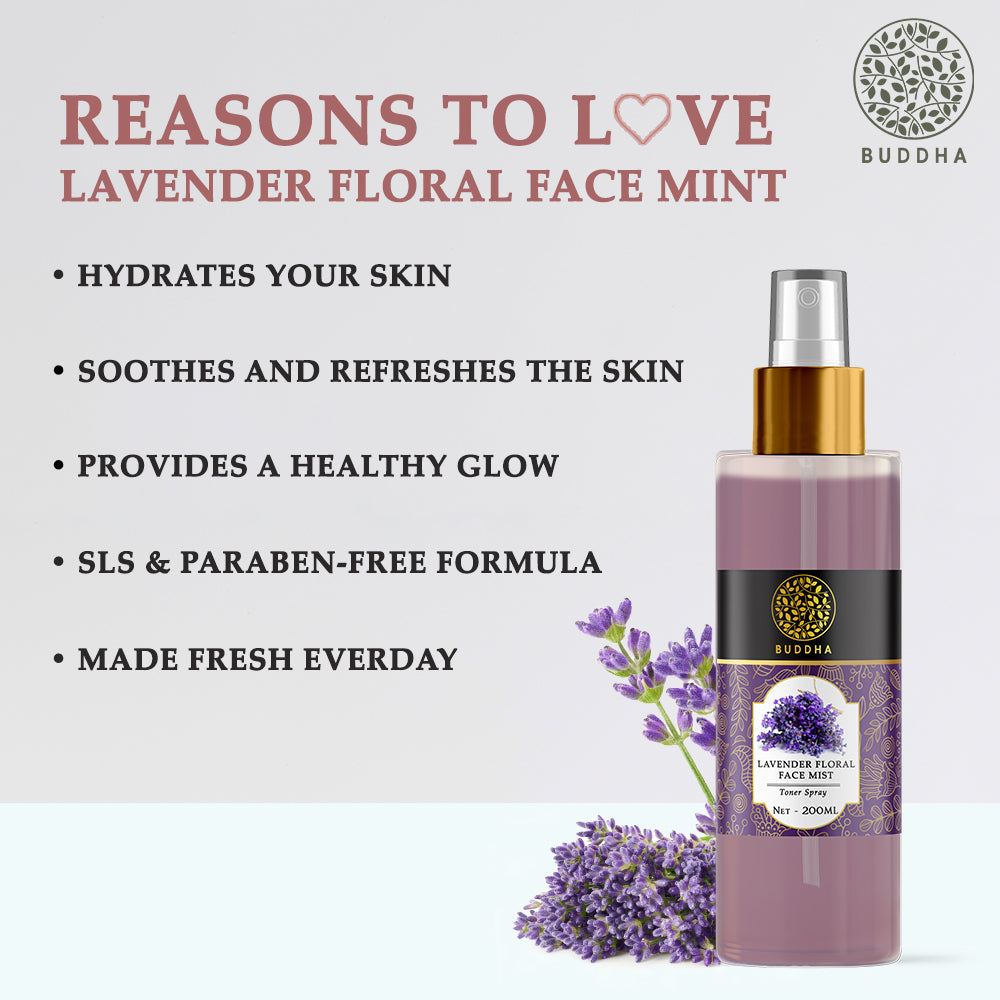 Lavender Facial Mist Toner | Instant Glow and Hydration | Men & Women | Ayurvedic | Chemical Free | 150 ML