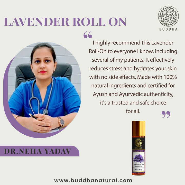 Lavender Therapeutic Roll-On | For Stress Relief, Headaches, & Insomnia Deodorant | Men & Women | 20 ML