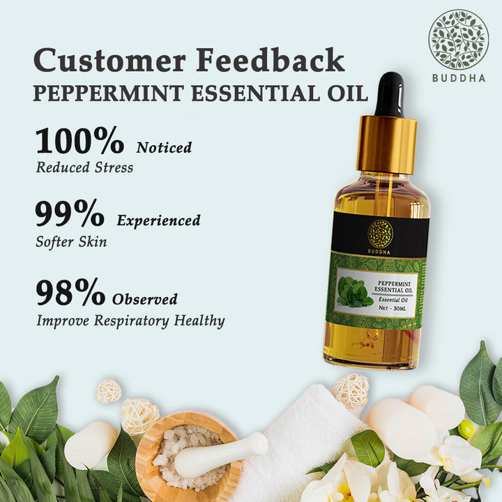 Peppermint Pure Essential Oil | Stress and Anxiety Relief | Skin & Hair Care | Good for Kids | Unisex | 30 ML