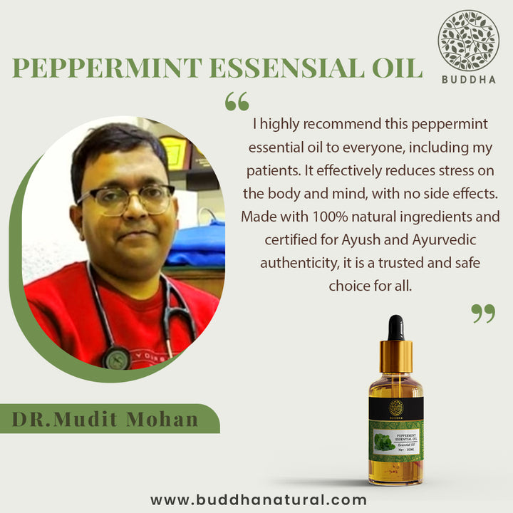 Peppermint Pure Essential Oil | Stress and Anxiety Relief | Skin & Hair Care | Good for Kids | Unisex | 30 ML