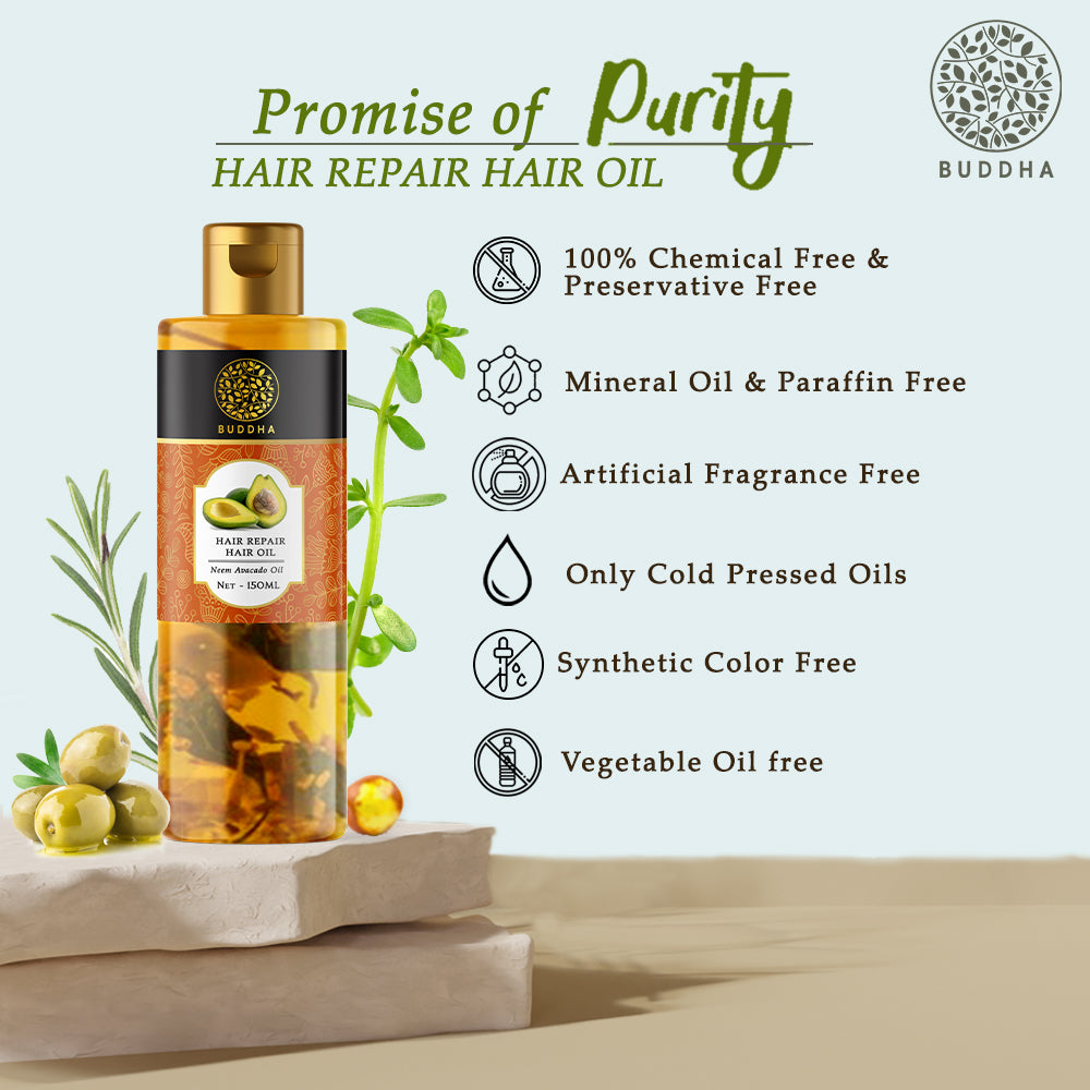 Hair Repair Oil | Dry, Damaged And Split Ends | For Chemically Treated Hair | Ayurvedic And Pure | 150 ML