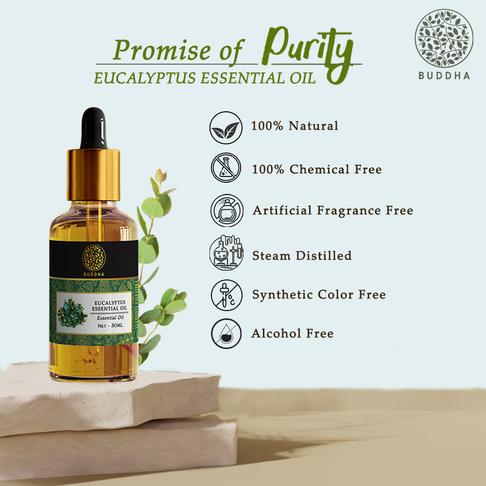 Eucalyptus Pure Essential Oil | Aromatherapy, Relaxation, Skin & Hair Care | Ayurvedic And Natural | 30 ML