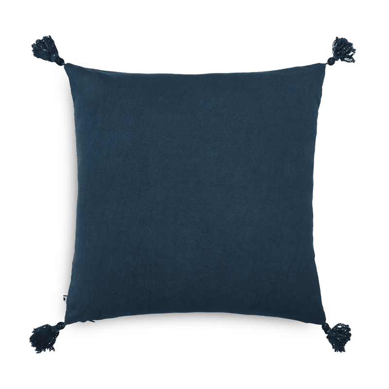 Blue Hues Ripples Cushion Cover | Solid Colour | Cotton | 20" x 20"