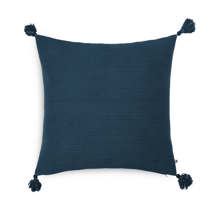 Blue Hues Ripples Cushion Cover | Solid Colour | Cotton | 20" x 20"