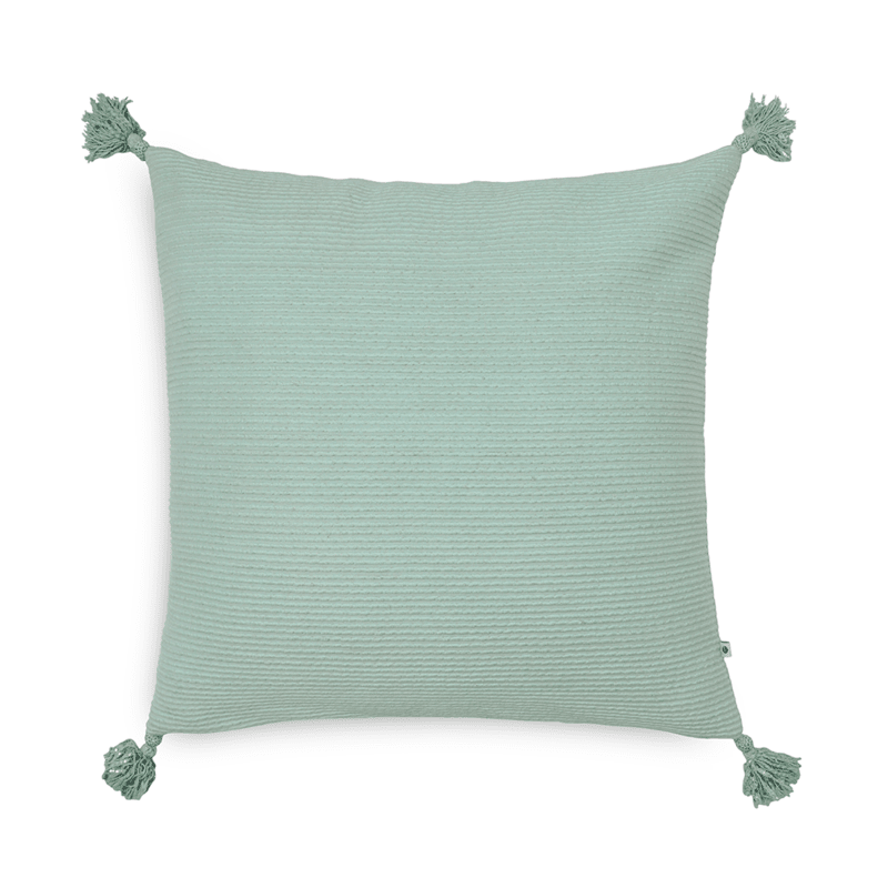 Blue Hues Ripples Cushion Cover | Solid Colour | Cotton | 20" x 20"