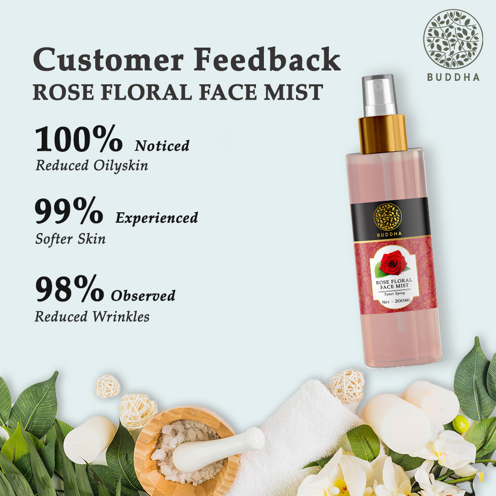 Rose Facial Mist Toner | Hydrating | Lighten Dark Spots | Chemical Free | For Men & Women | 150 ML