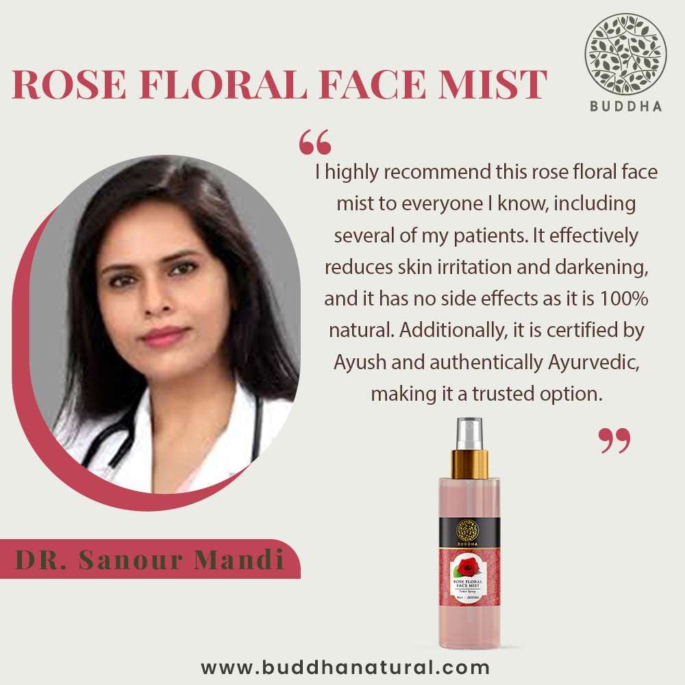 Rose Facial Mist Toner | Hydrating | Lighten Dark Spots | Chemical Free | For Men & Women | 150 ML