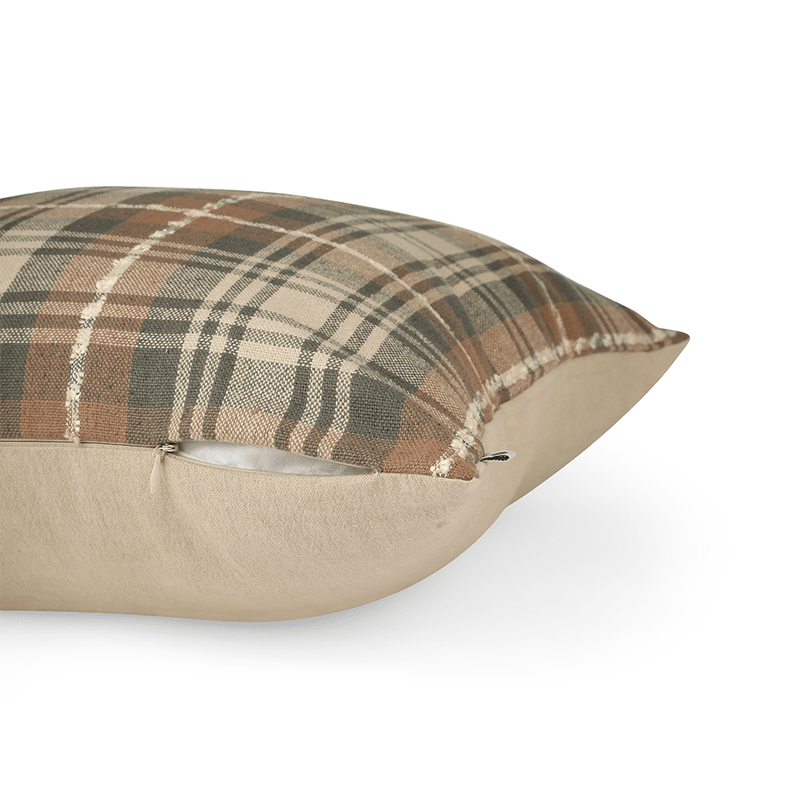 Silk Tartan Pattern Cushion Cover | Unique & Statement Decor|  20" x 20"