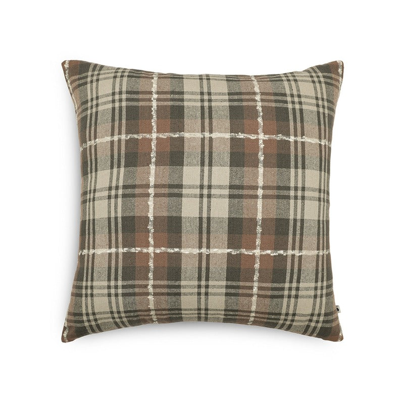 Silk Tartan Pattern Cushion Cover | Unique & Statement Decor|  20" x 20"