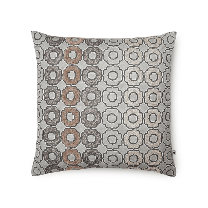 Digital Printed Tiles Cushion Cover |  Embroidered & Hand-Crafted | 16" x 16"