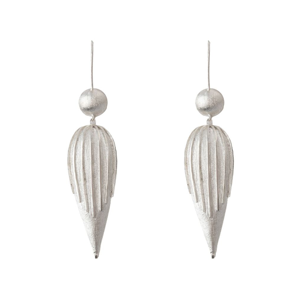 Pure Silver Dangling Earring | Eclectic Style | Contemporary Traditionalist | Subtly Modern