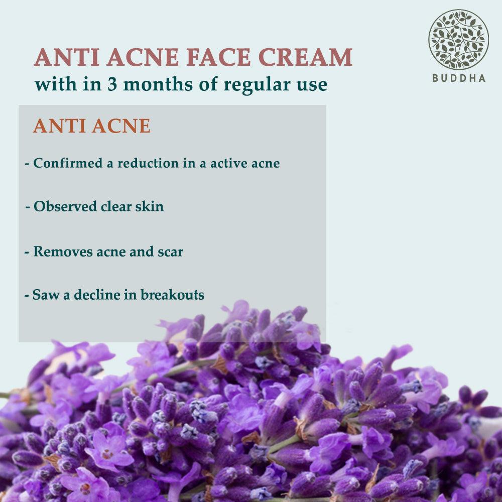 Anti Acne Face Cream | Chemical Free | Ayush Certified | Natural | For Acnes, Pimples, Scars and Marks | 75 GM